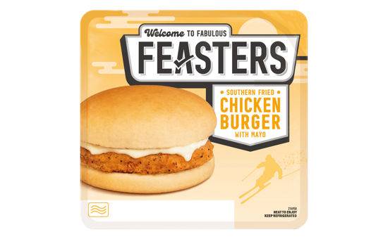 Feasters Southern Fried Chicken Burger 130g