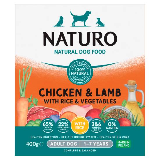 Naturo Natural Chicken & Lamb Adult Dog Food 1 To 7 Years