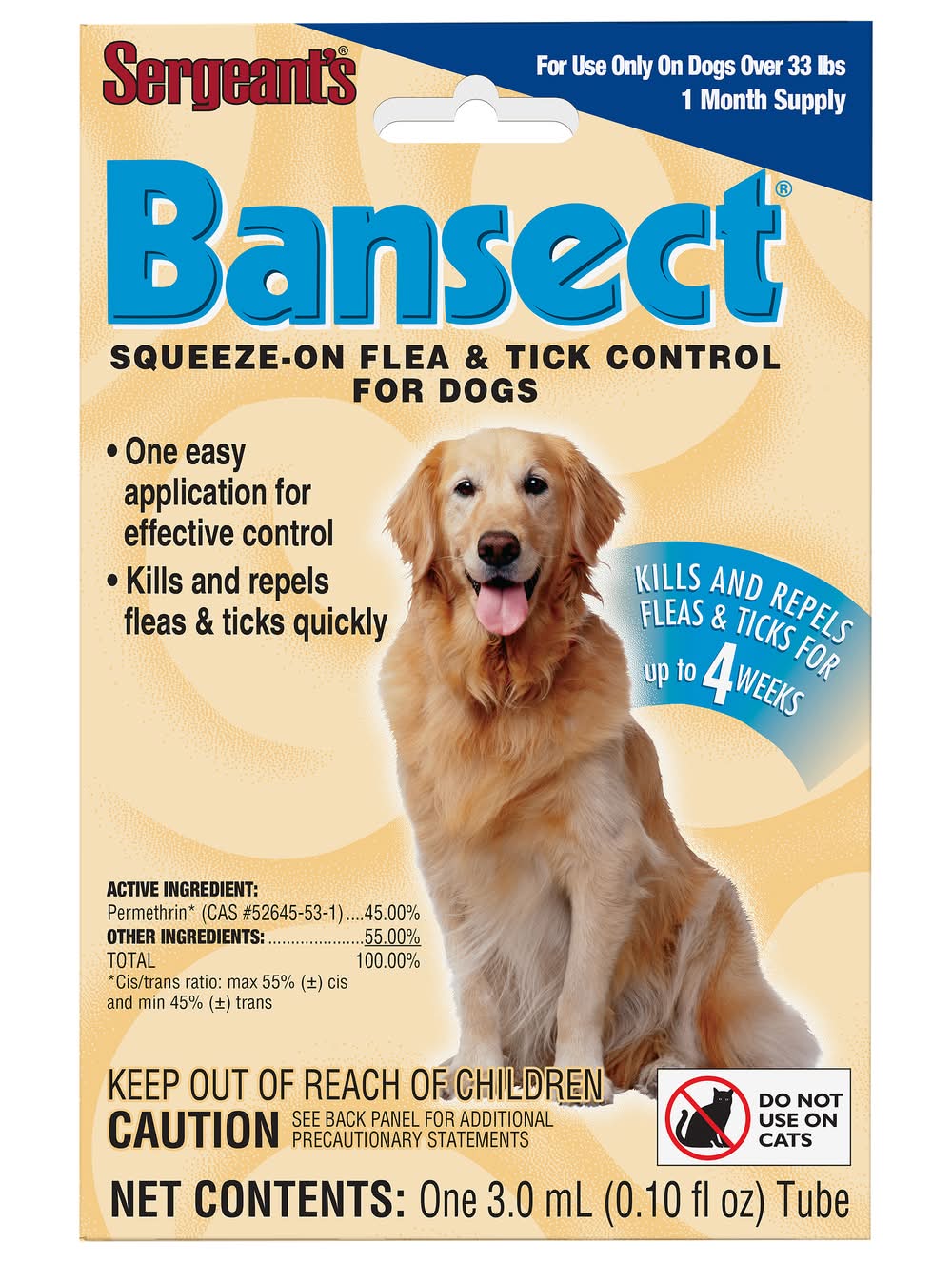 Sergeant's Bansect Flea & Tick Control For Dogs (0.1 fl oz)