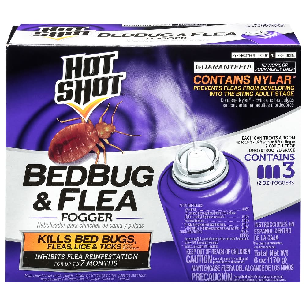Hot Shot Bedbug & Flea Fogger (2 oz, 3 ct)