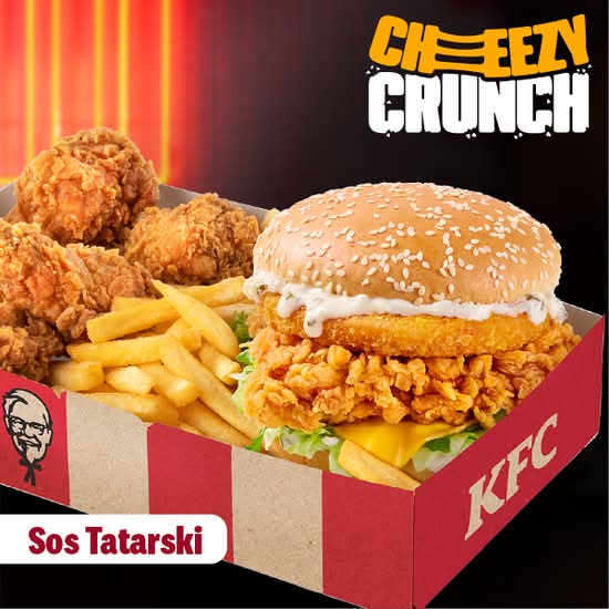 Cheezy Crunch Burger Tatarski Big Box