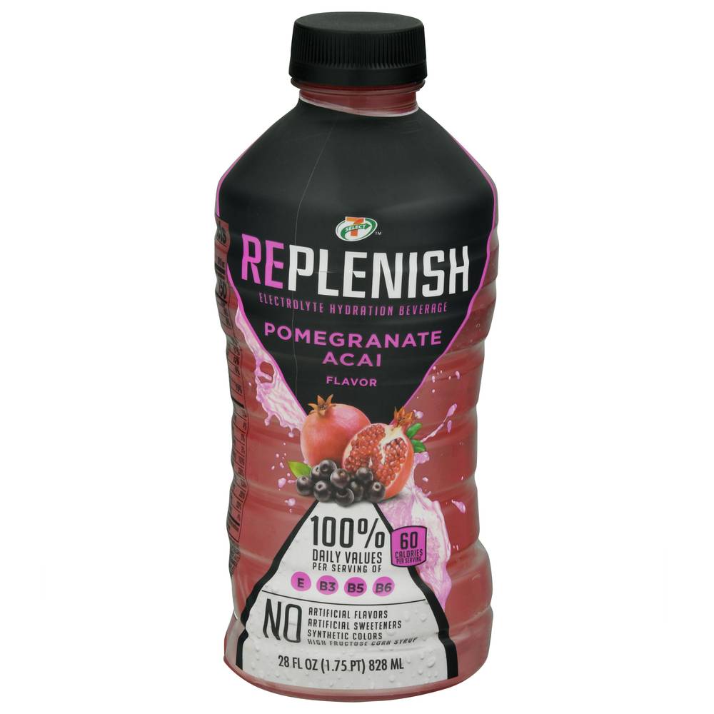 7-Select Replenish Pomegranate Acai Electrolyte Hydration Drink (28 fl oz)