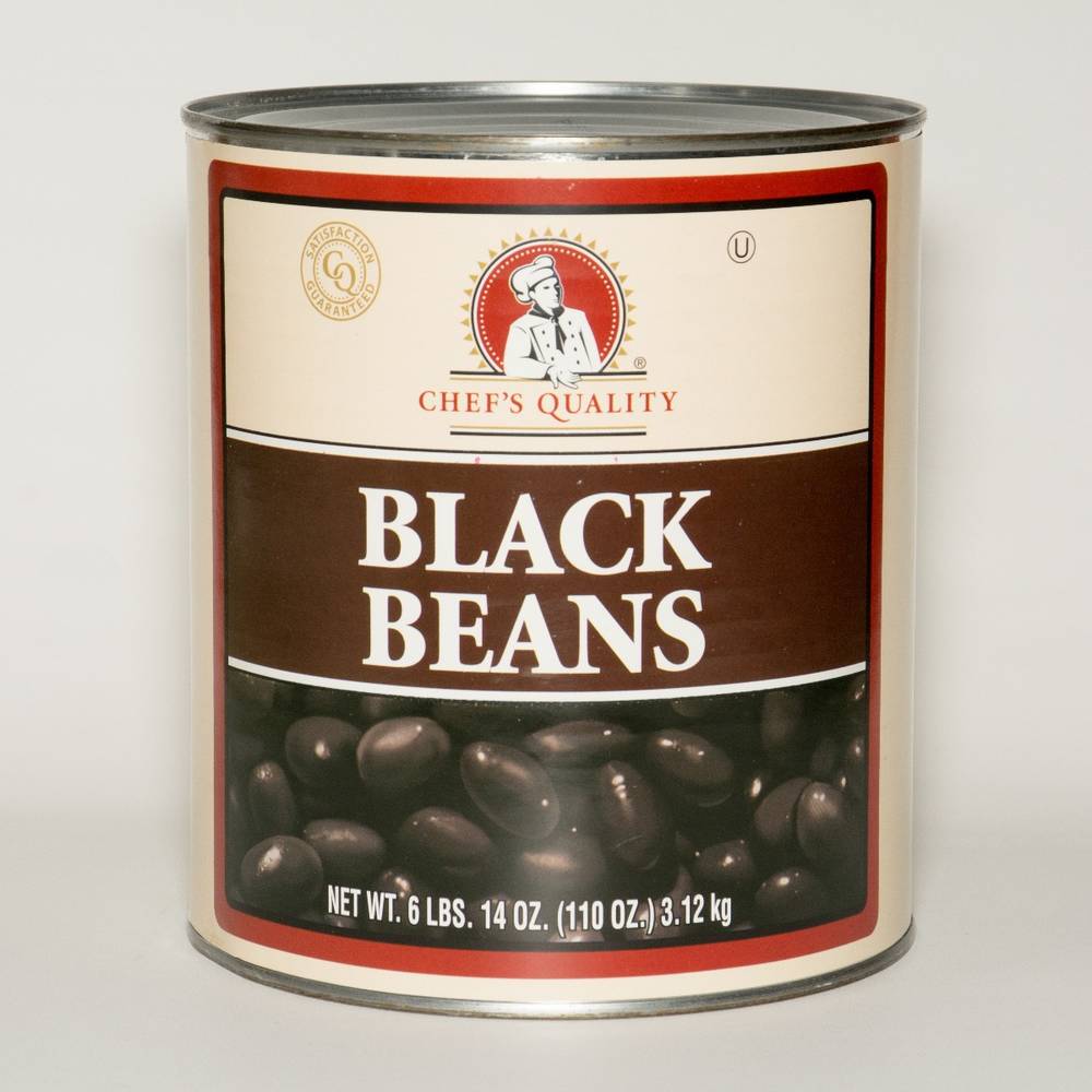 Chef's Quality - Black Beans - 6 lb Can (Case of 6)