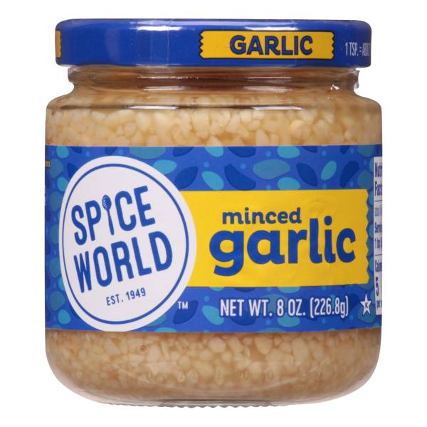 Spice World Minced Garlic, 8 oz