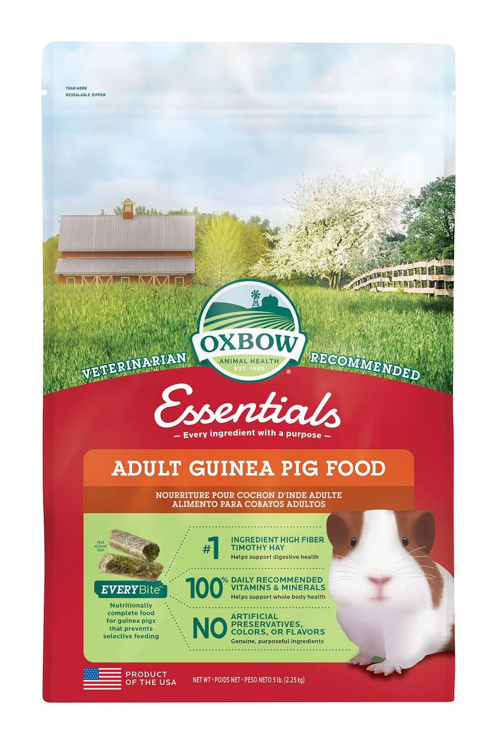 Oxbow Essentials Adult Guinea Pig Food (Size: 5 Lb)