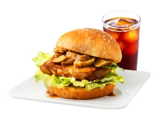 【套餐】三杯杏鮑菇雞堡｜Three-Cup King Oyster Mushroom Chicken Burger