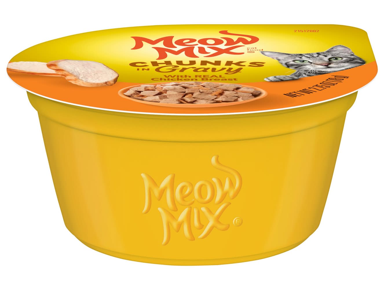 Meow Mix Chunks in Gravy With Real Chicken Breast For Wet Cat Food (2.75 oz)