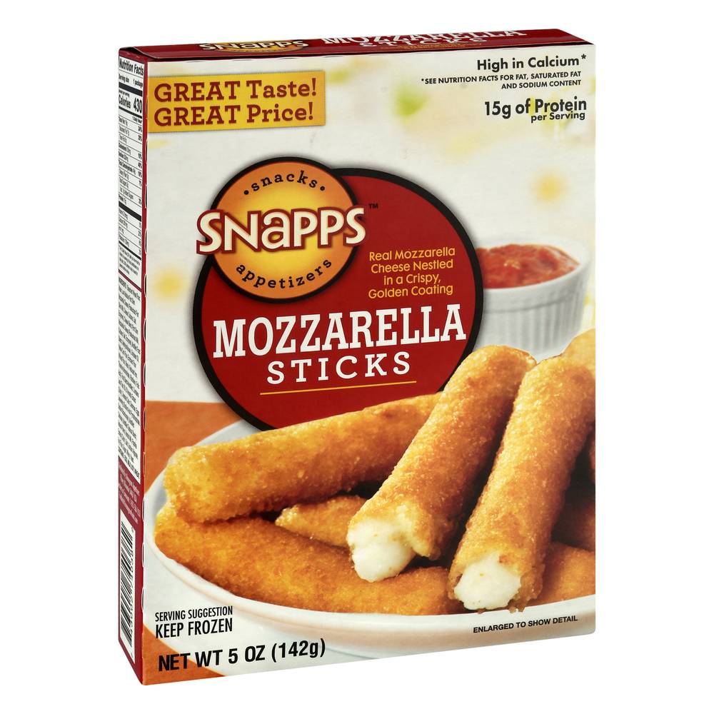 Snapps Cheese Crispy Golden Mozzarella Sticks