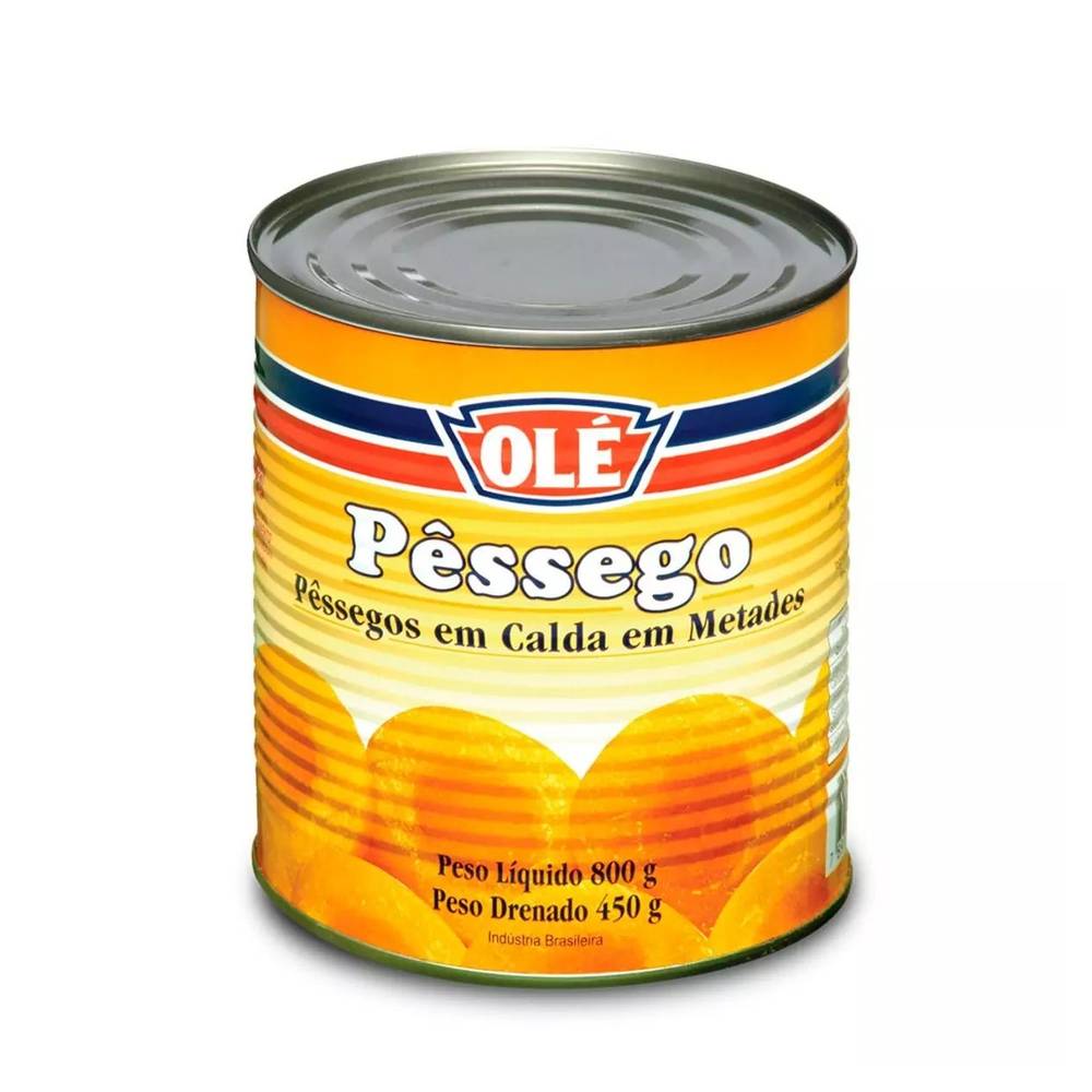 Olé pêssegos em calda em metades (800 g)