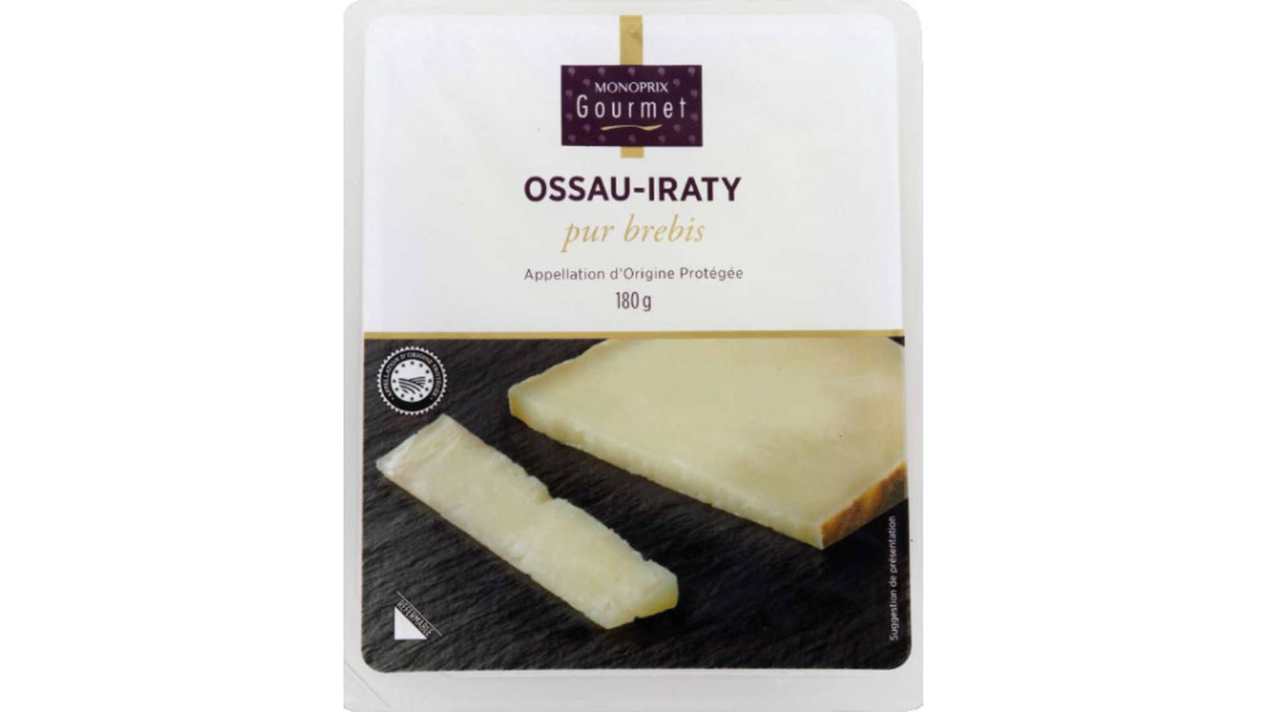 Monoprix Gourmet Ossau-iraty, fromage de brebis La barquette de 180g