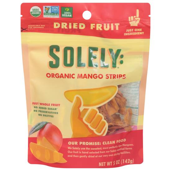 Solely Organic Dried Fruit Strips (mango)