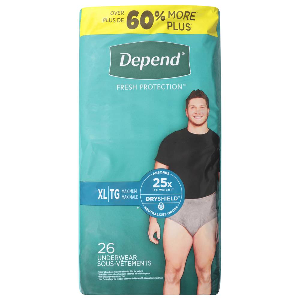 Depend Fit Flex Men X-Large Max Dry Shield