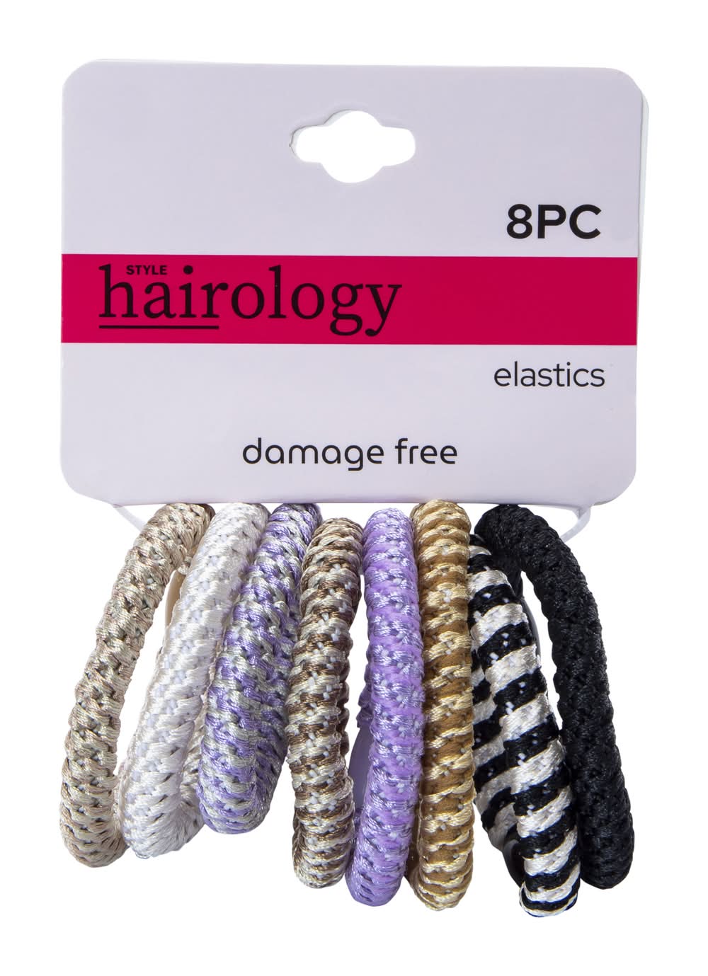 Damage-Free Elastics 8-Count Black