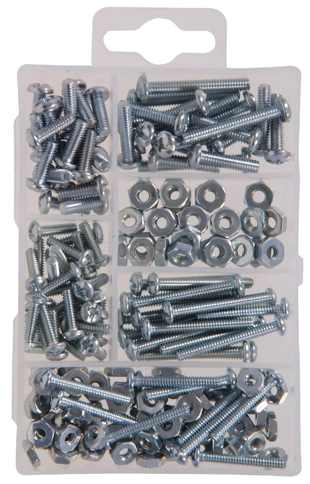 Hillman 5.9 Inch Silver Screws Machine Screws and Nuts Kit Kit 200 -Pack | 130205