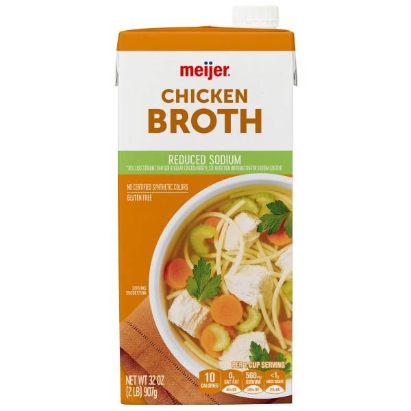 Meijer Reduced Sodium Fat Free Chicken Broth (2 lbs)