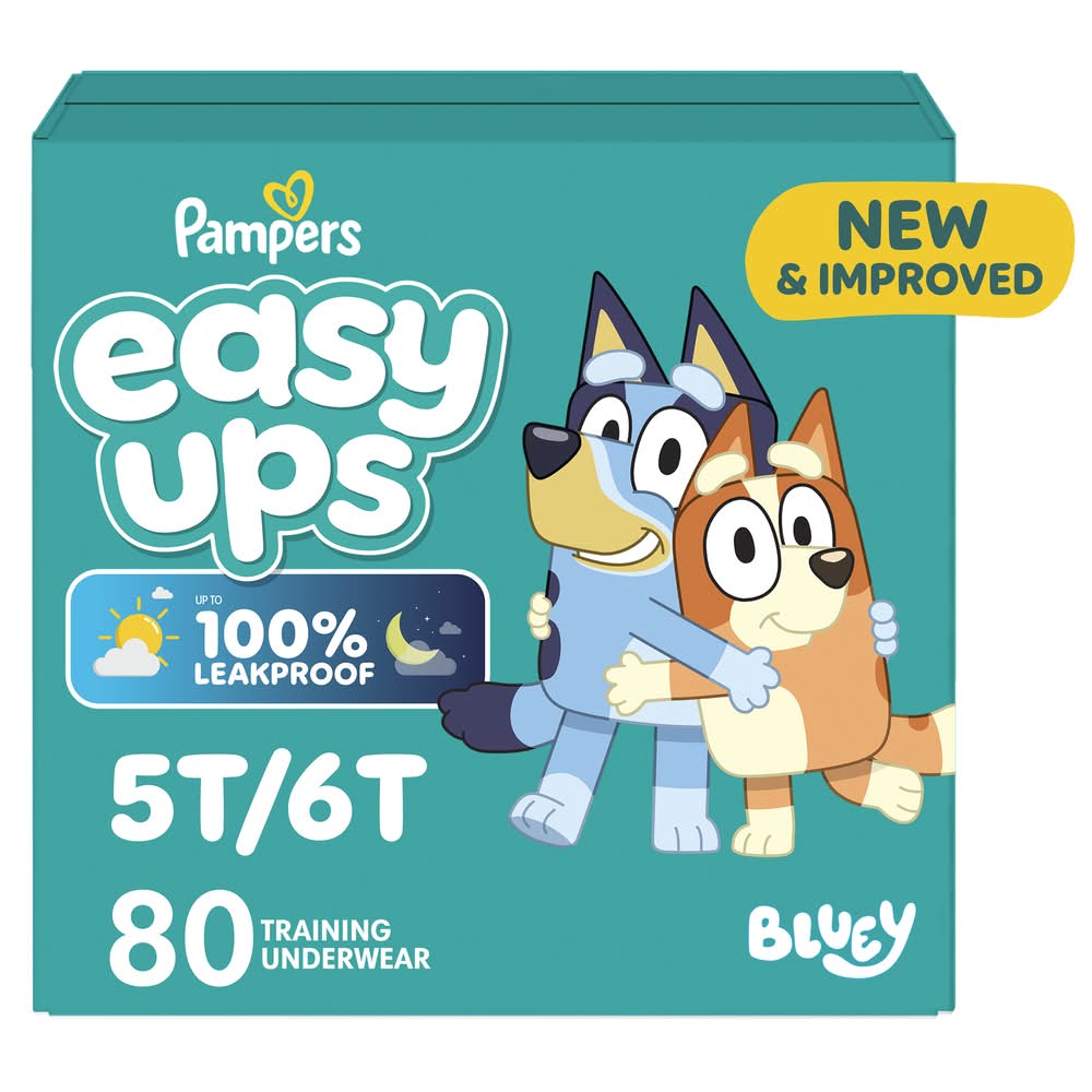 Pampers Easy Ups Training Underwear, 5T/6T (80 ct)