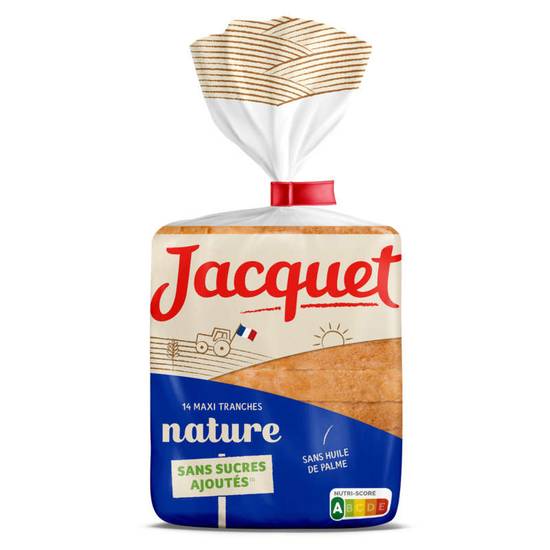 Jacquet pain de mie sans sucres ajoutés maxi 14 tranches 550 g