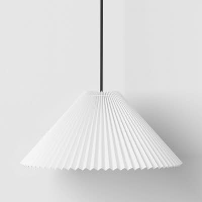 Room Essentials Pendant Lamp With Pleated Fabric Ceiling Light, White
