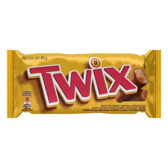 Twix chocolate recheado com biscoito e caramelo (40 g)