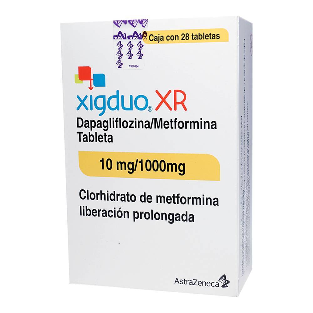 AstraZeneca · Xigduo xr 10 mg/1000 mg tabletas (28 g)