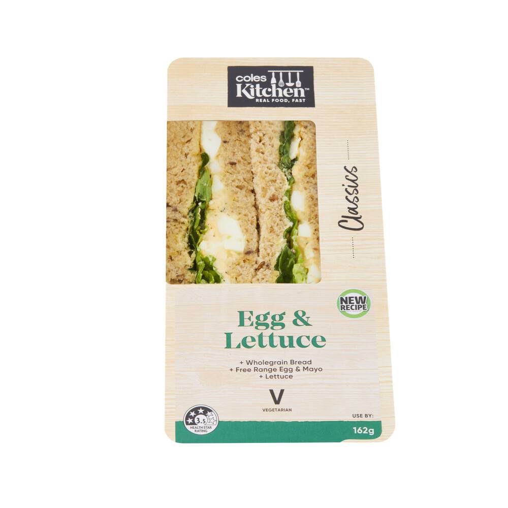 Coles Kitchen Egg & Lettuce Sandwich 162g