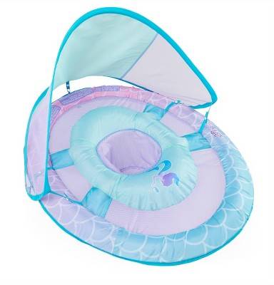 SwimWays Sun Canopy Spring Float With Hyper-Flate Valve, Mermaid