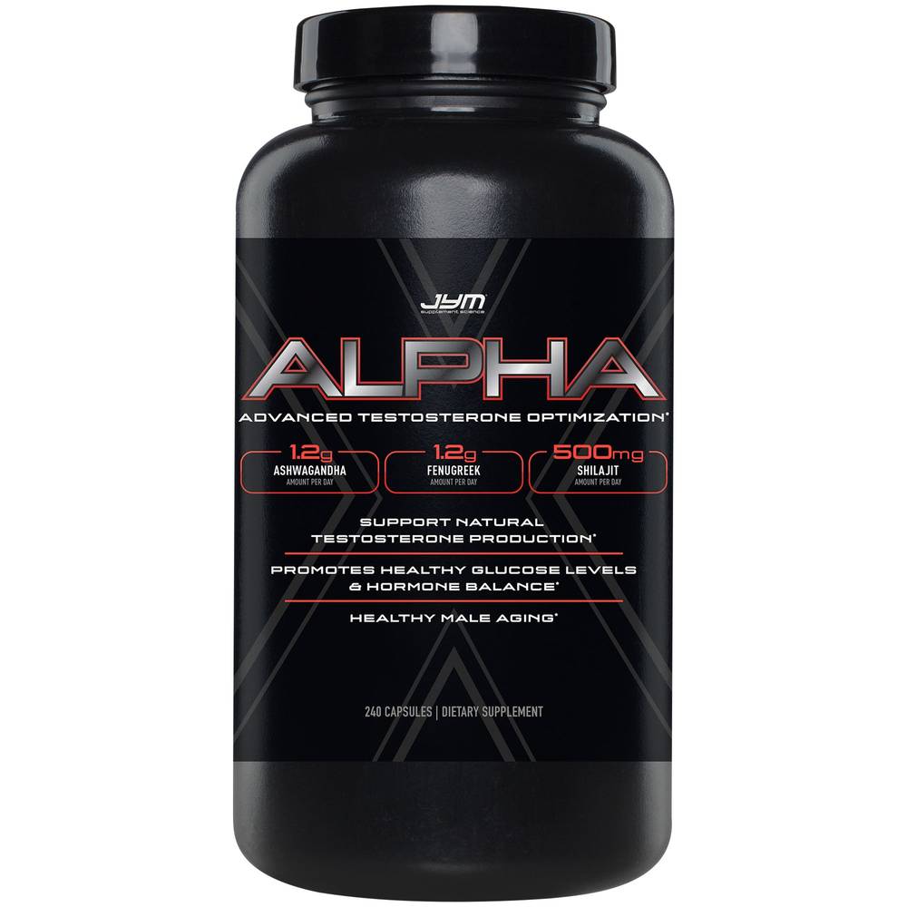 JYM Supplement Science Alpha Advanced Testosterone Optimization Capsules (240 ct)