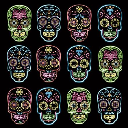 Papel scrap impreso calaveras (150 g)