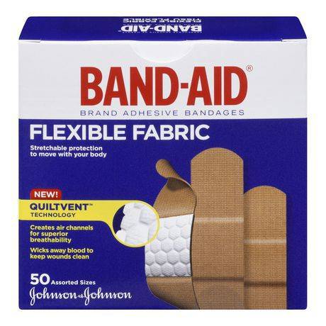 Band-Aid Flexible Fabric Adhesive Bandages (50 ct)