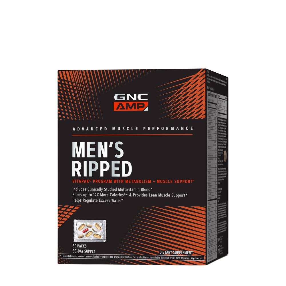 Gnc Men's Ripped Vitapak Supplements (male)(30 ct)