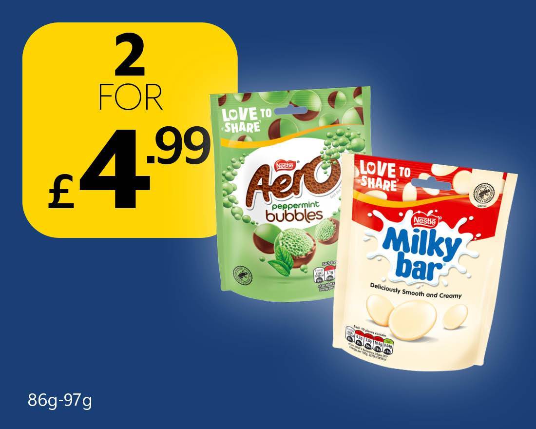 2 x Nestle Chocolate Pouches for £4.99
