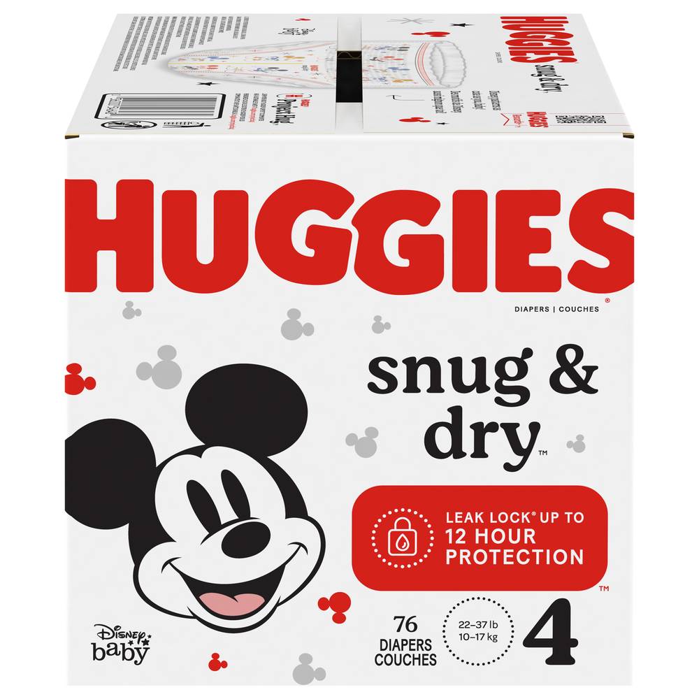 Huggies Snug & Dry Disney Baby Diapers, 4 (76 ct)