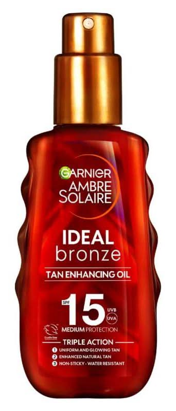 Garnier Ambre Solaire Spf15 Ideal Bronze Protective Oil Spray 150Ml