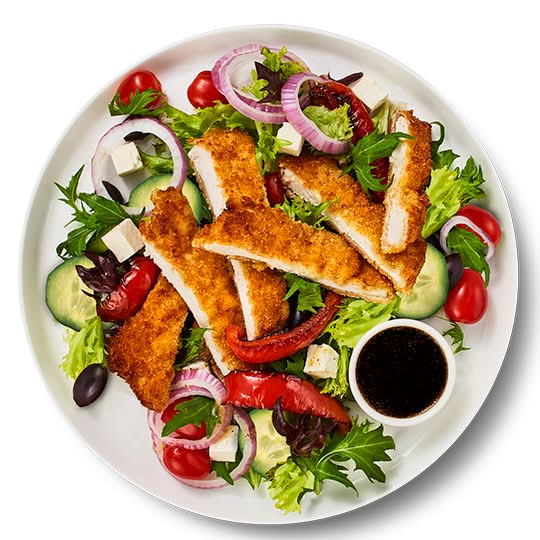 Mediterranean Salad + Schnitzel