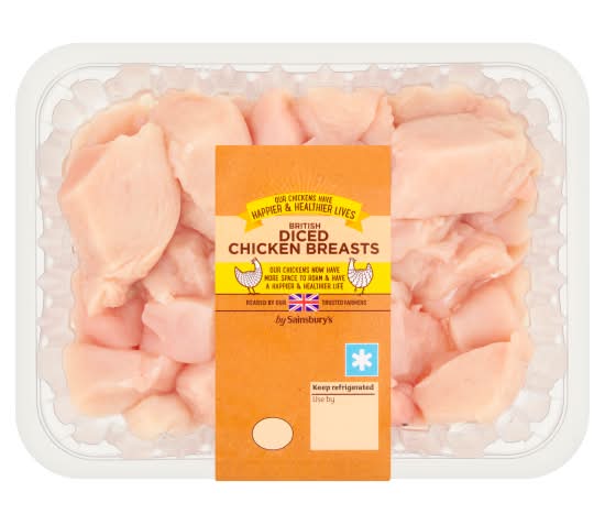 Sainsbury's British Diced Chicken Breasts (640g)