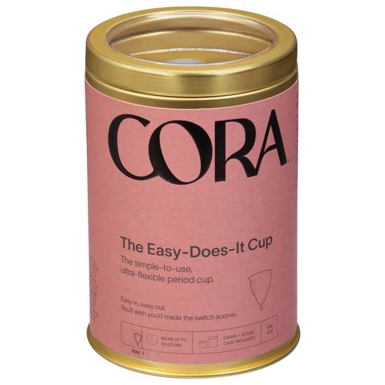 Cora Premium Ultra Soft Clear Period Cup Size 1 (1 cup)
