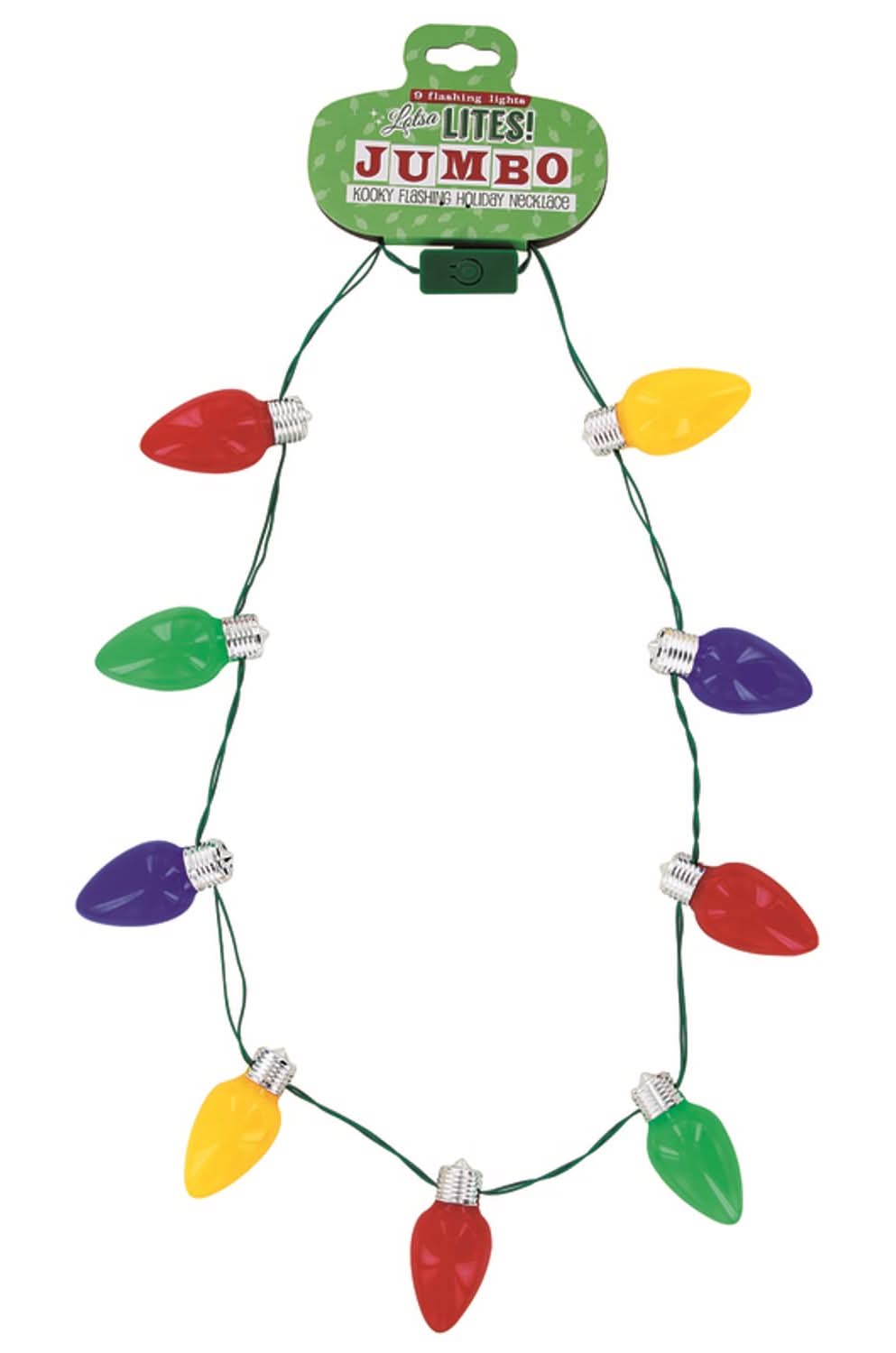 Dm Merchandising Lotsa Lites Christmas Jumbo Light Up Necklace Plastic 1 Pk