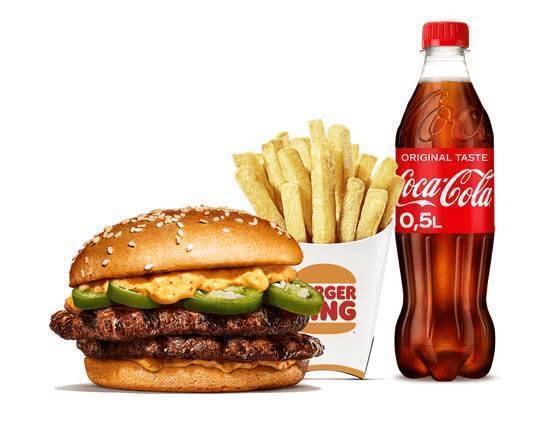 Double Chili Cheese Burger King Menü