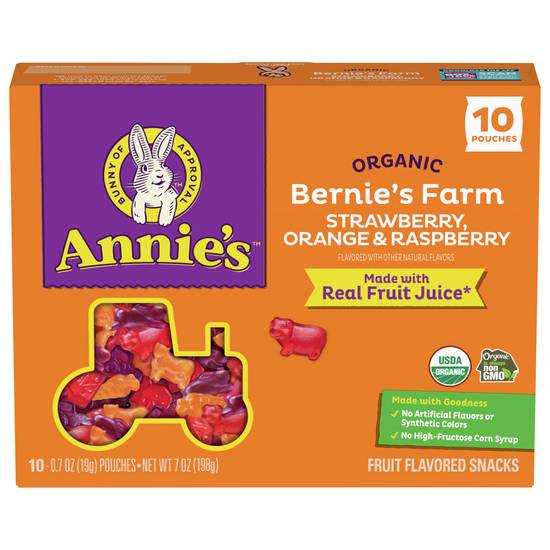 Annie's Organic Bernie's Farm Fruit Snacks, Gluten Free (10 ct)