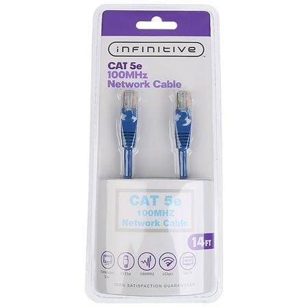 Infinitive Cat 5e 100mhz Network Cable, 14 ft