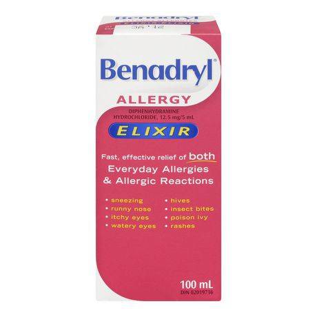 Benadryl Liquid Elixir, (100 ml)