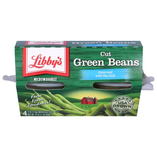Libby's Lightly Seasoned With Sea Salt Cut Green Beans (4 ct)