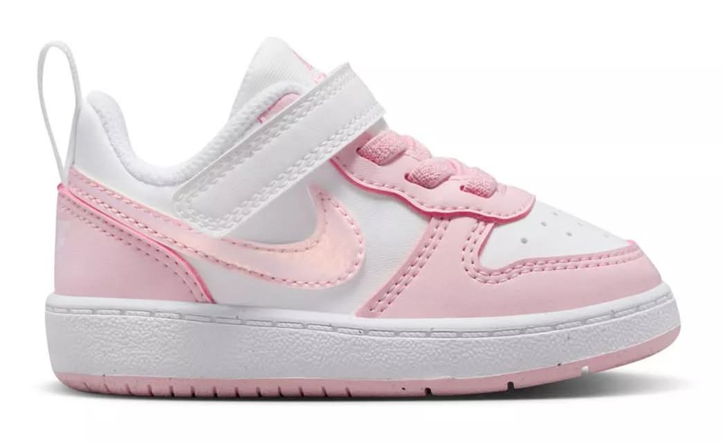 Nike Court Borough Low Recraft Sneaker - Kids' (White/Pink Medium - 7 Toddler)