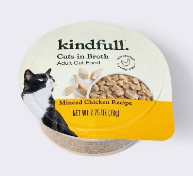 Kindfull Minced Chicken Recipe Cuts in Broth Adult Wet Cat Food (2.75 oz)