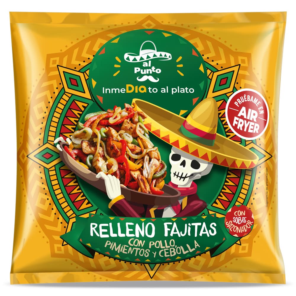 Relleno Para Fajitas Con Pollo, Pimientos Y Cebolla Al Punto Dia Bolsa 300 G