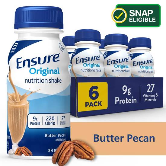 Ensure Original Butter Pecan Nutrition Shake, 6CT
