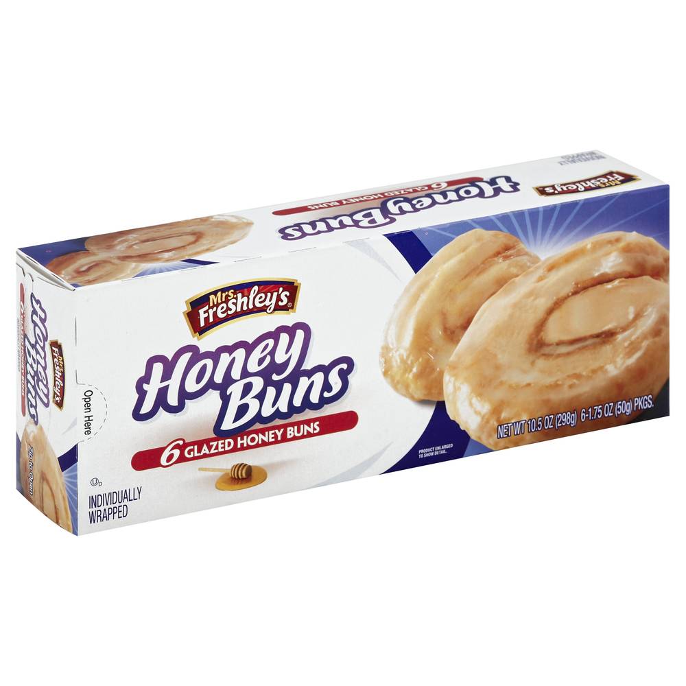 Mrs. Freshley's Glazed Honey Buns (6 ct)