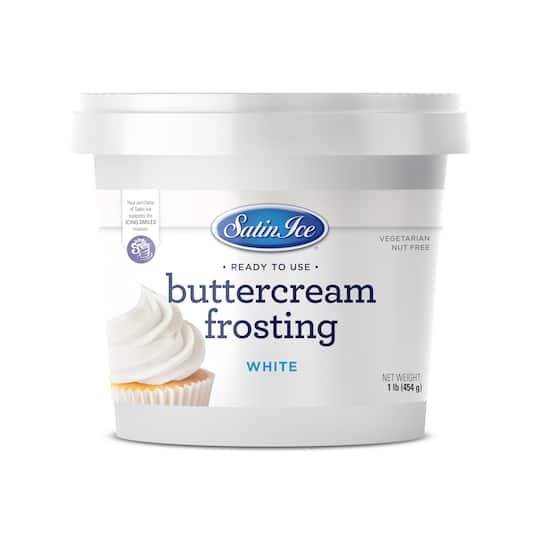 Satin Ice Buttercream Frosting, White (1 lbs)