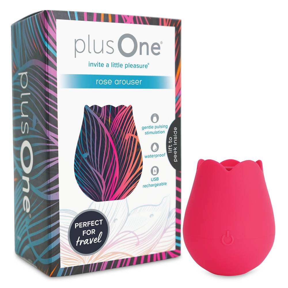 Plusone Vibrating Rose Arouser With Usb Charging Cable