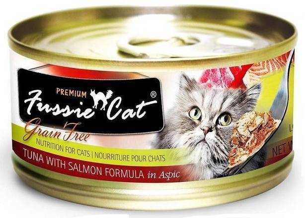 Fussie Cat Premium Tuna With Salmon Formula in Aspic Canned Food (2.8 oz)